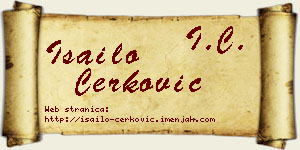 Isailo Čerković vizit kartica